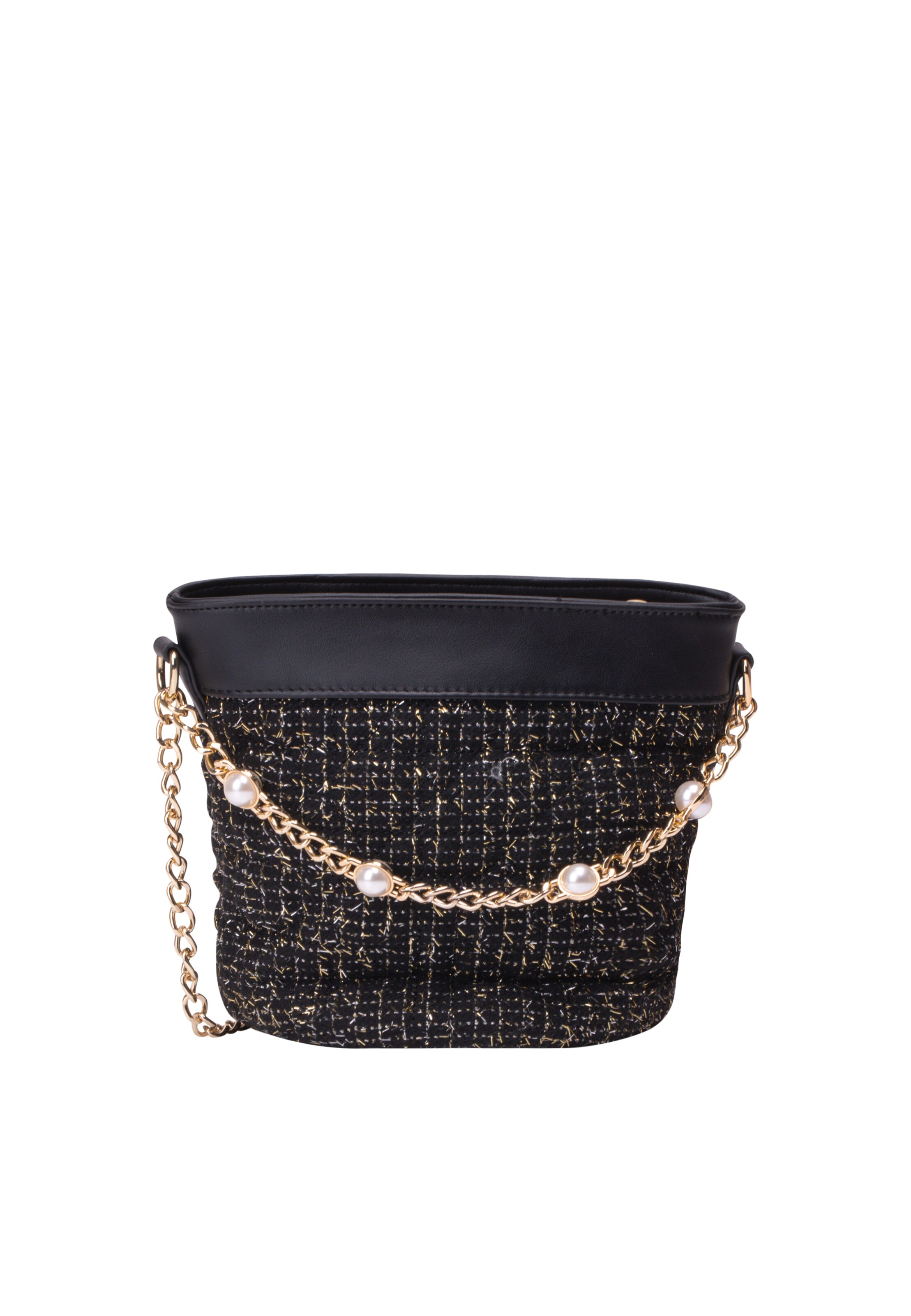 myMo at night Чанта с презрамки в черно: отпред