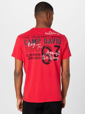CAMP DAVID Shirt 'Ocean´s Seven I' in Rood