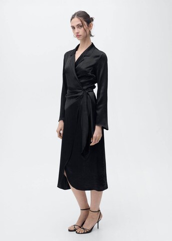MANGO Shirt Dress 'Vino-l' in Black: front