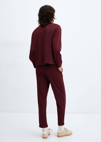 MANGO Tapered Broek in Rood