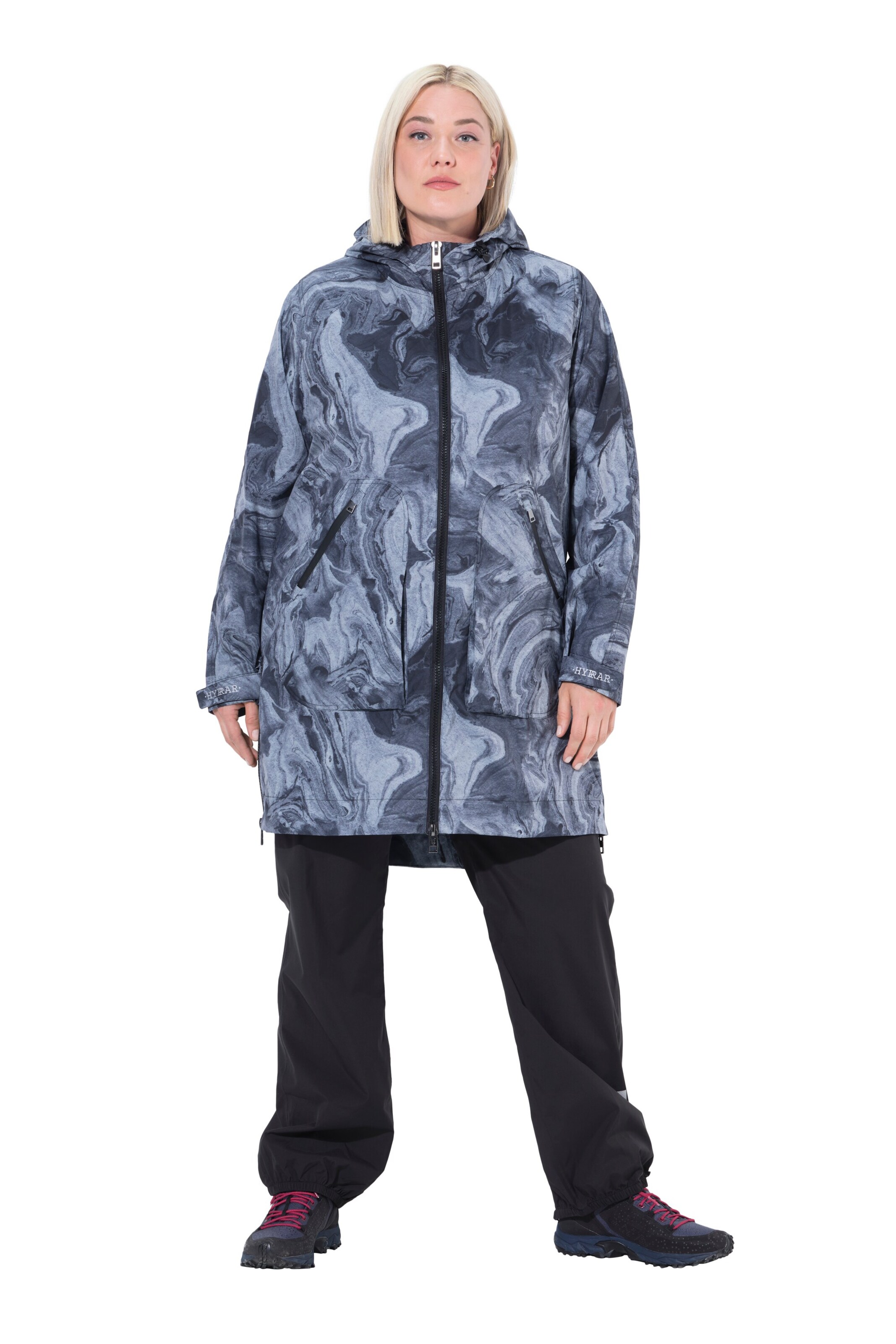 Ulla Popken Funktionsmantel in Blau: Vorderseite