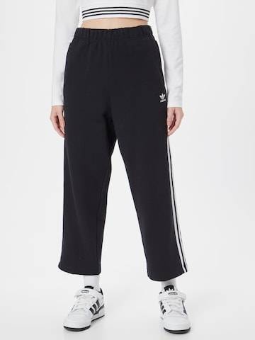 ADIDAS ORIGINALS Regular Pants 'Open Hem' in Black: front