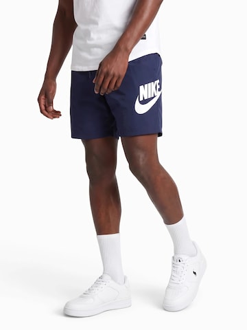 Nike Sportswear Voľný strih Nohavice 'CLUB' - Modrá: predná strana