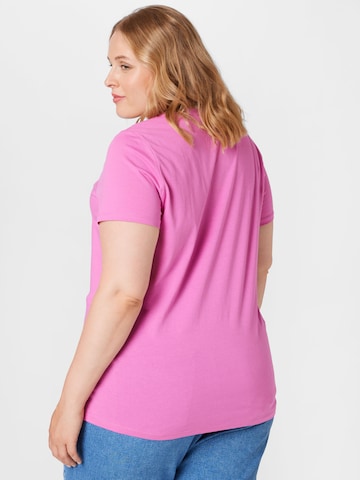 ONLY Carmakoma Shirt 'Mickey' in Pink