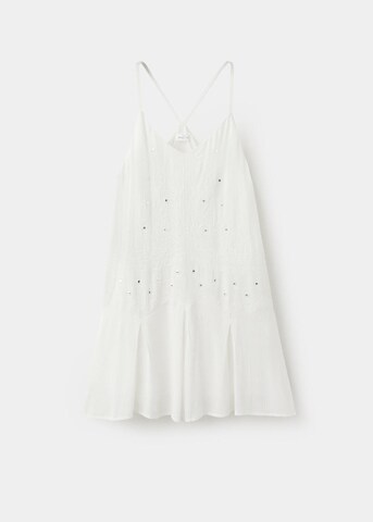 MANGO TEEN Dress 'Moss' in White