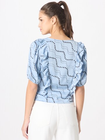 PIECES Blouse 'Haisley' in Blauw