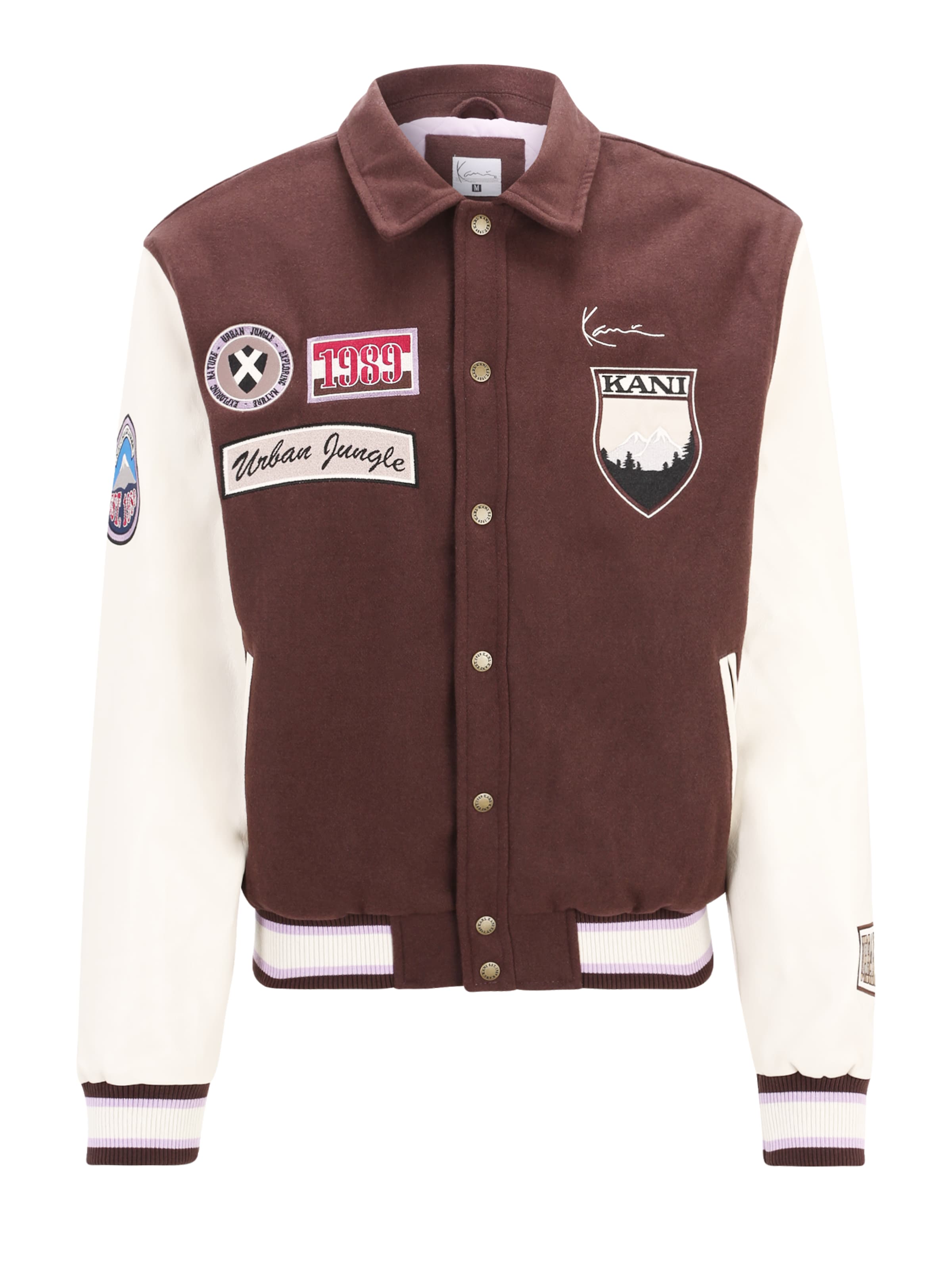 Karl Kani Φθινοπωρινό και ανοιξιάτικο μπουφάν σε καφέ: μπροστά