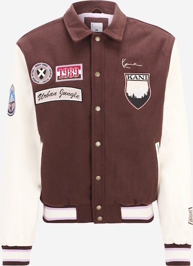 Demisezoninė striukė iš Karl Kani, spalva – rusvai rausva / rausvai violetinė spalva / juoda / balkšva, Prekių apžvalga