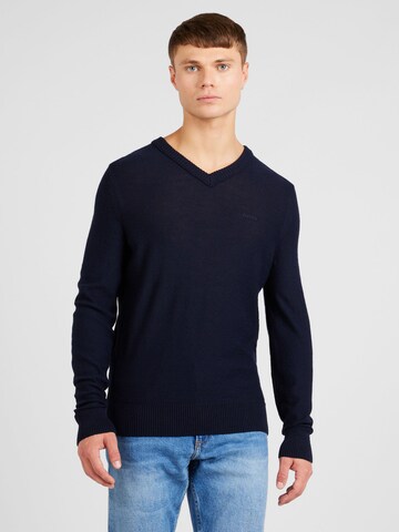 BOSS Sweater 'Avac' in Blue: front