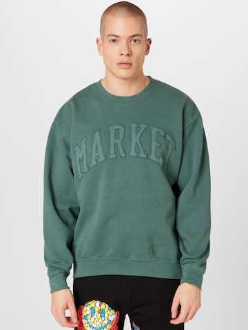 Sweat-shirt MARKET en vert : devant