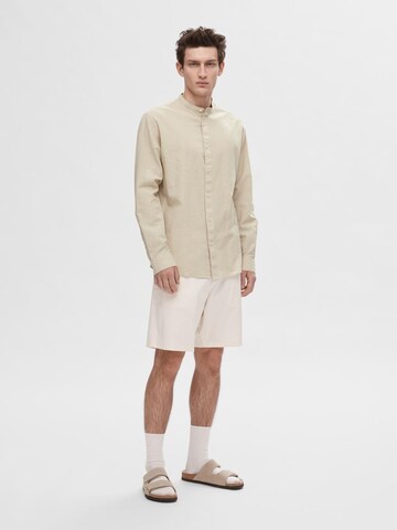 SELECTED HOMME Regular Fit Hemd in Beige