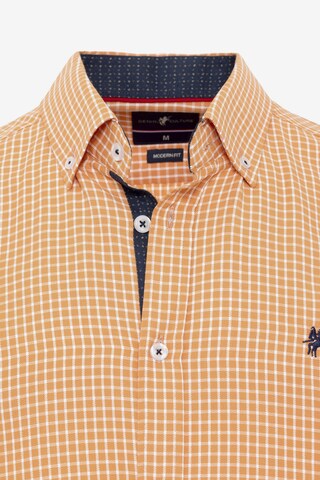 DENIM CULTURE - Ajuste regular Camisa 'LUIZ' en naranja