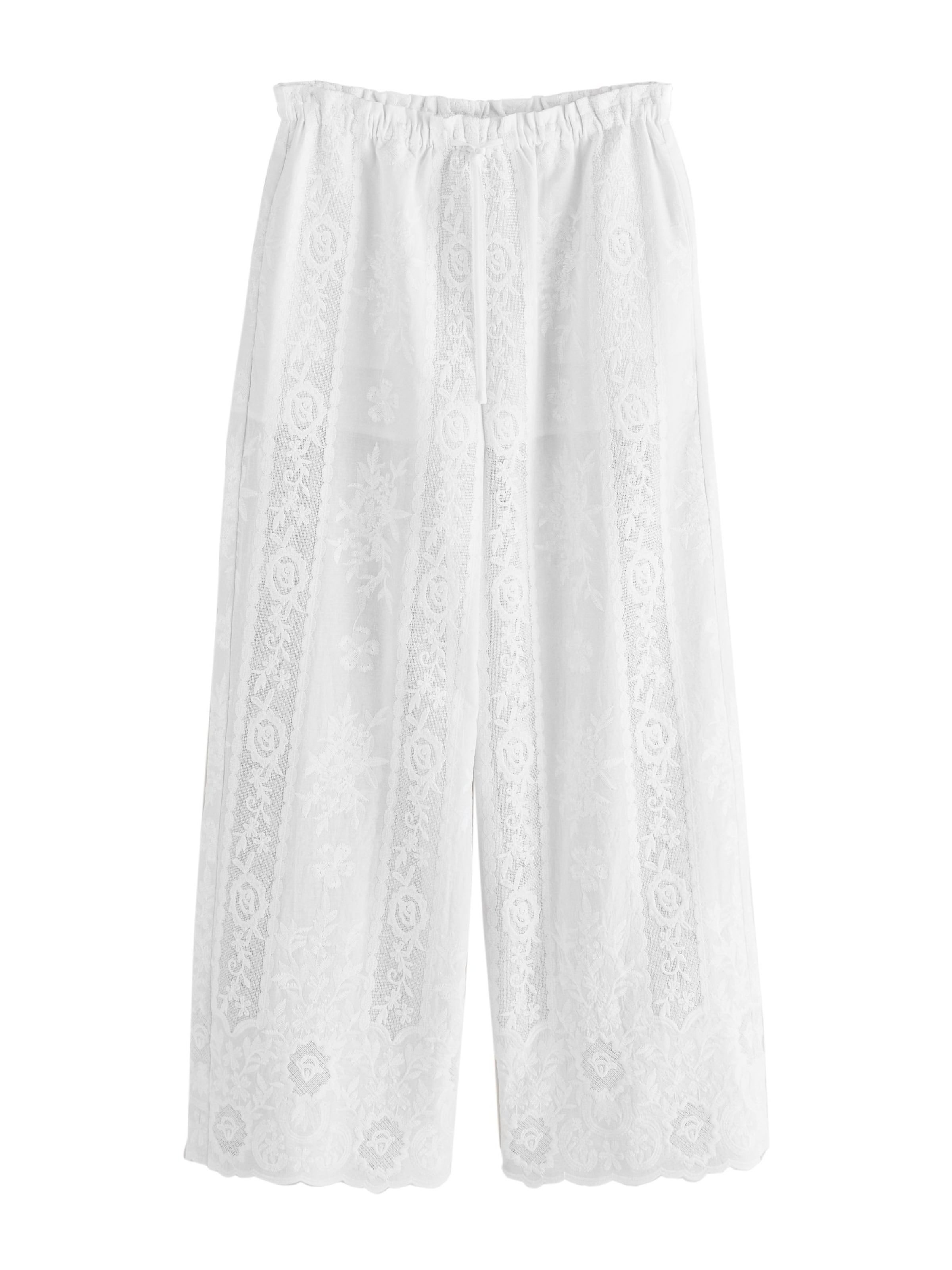 balta Next Plačios klešnės Kelnės: priekis