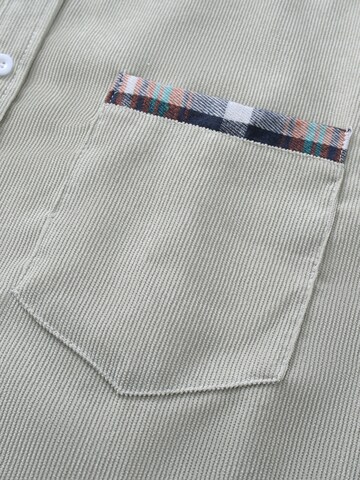 ALLTHEMEN Regular fit Button Up Shirt 'Tupfer' in Beige