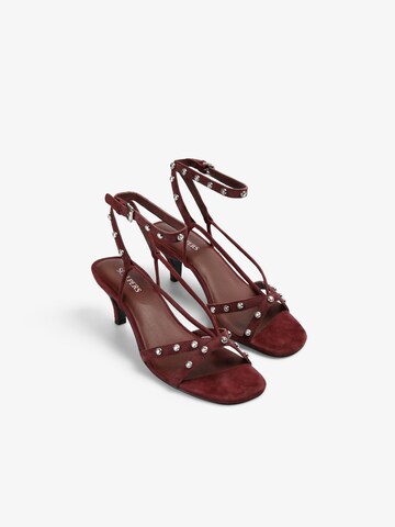 Scalpers Studsheel Sandal ' ' in Rot