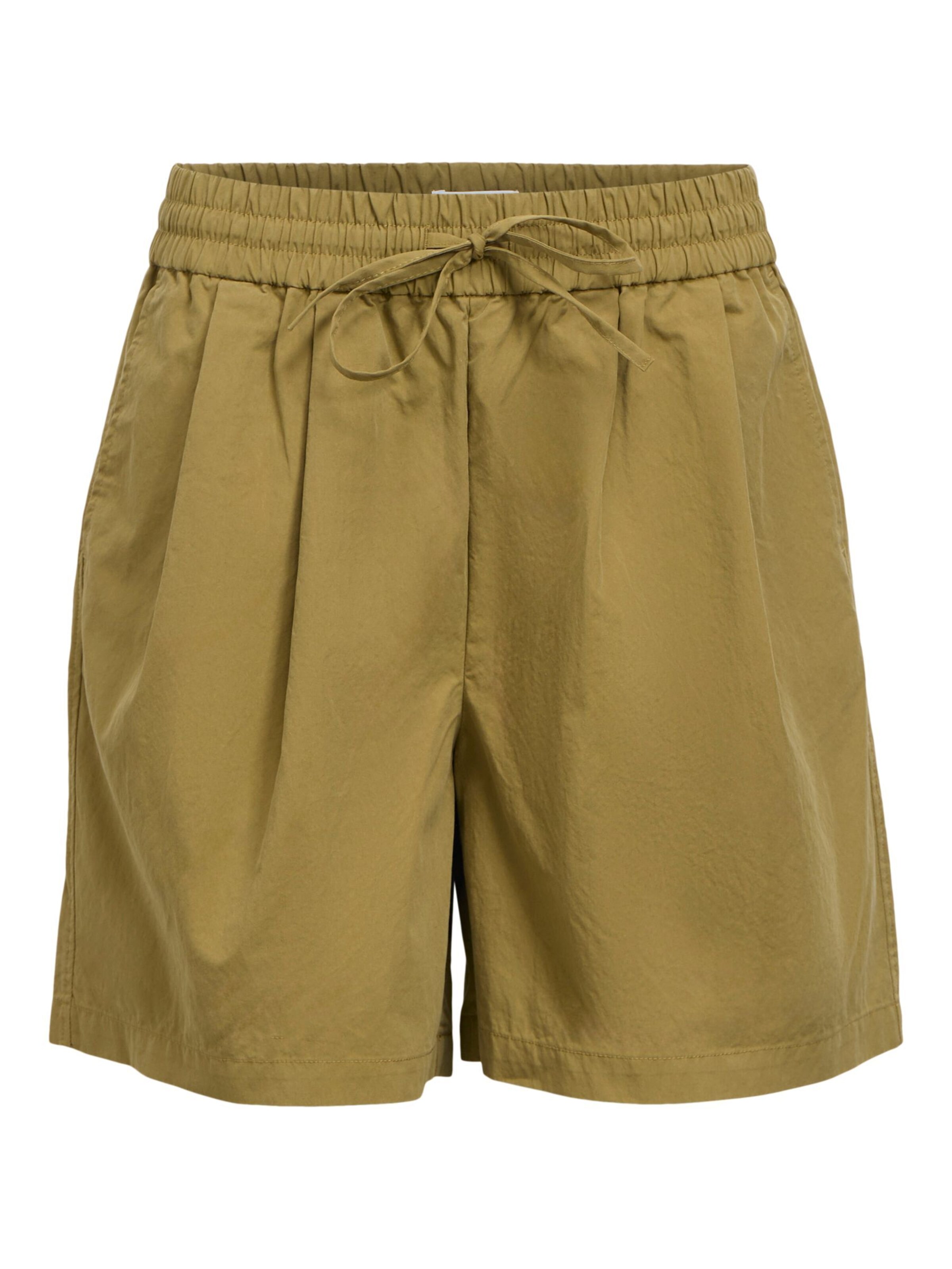 OBJECT Loosefit Bandplooibroek 'OBJBerta' in Bruin: voorkant