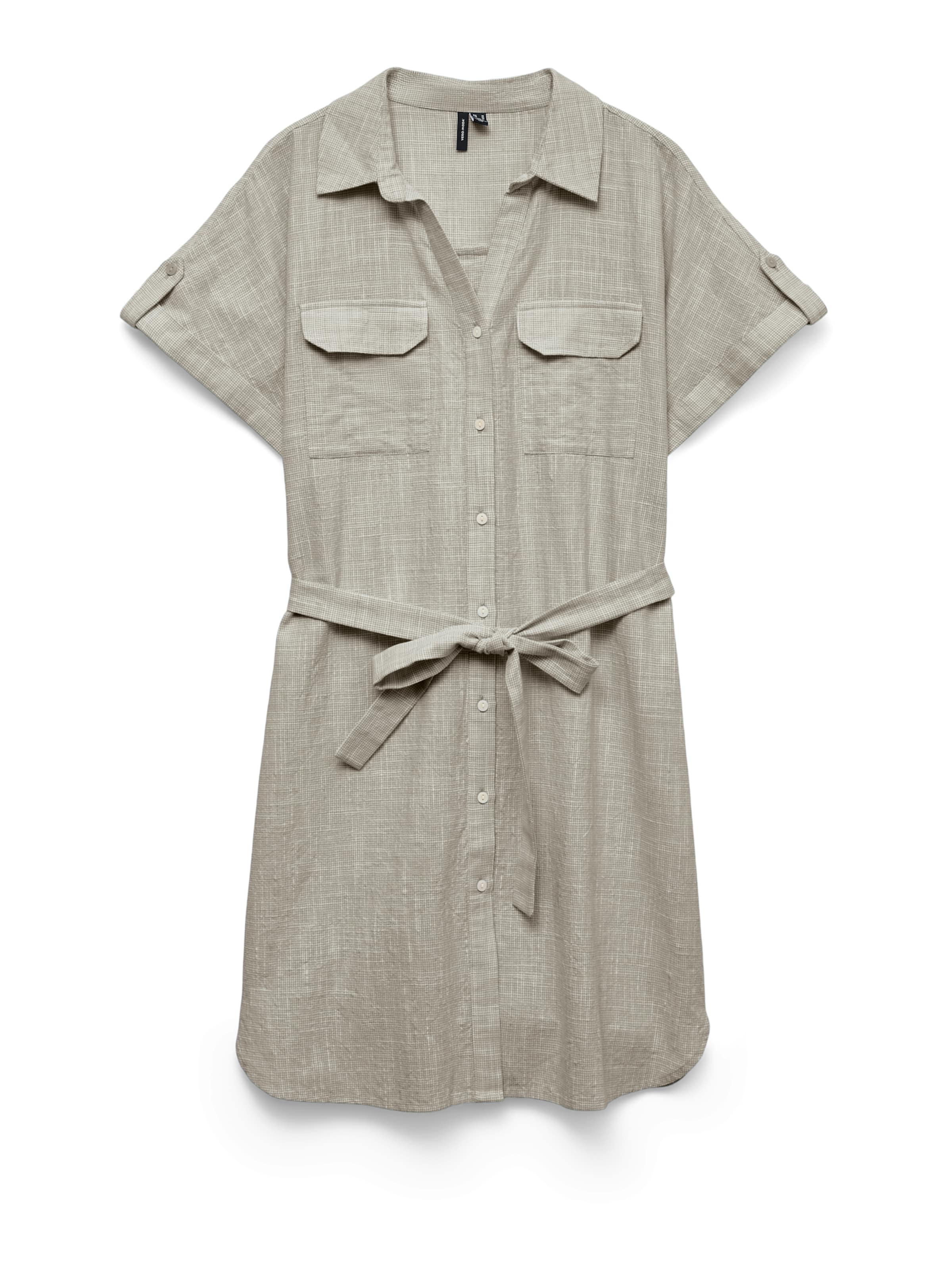 VERO MODA Sukienka koszulowa 'VMTHILDE' w kolorze szary: przód