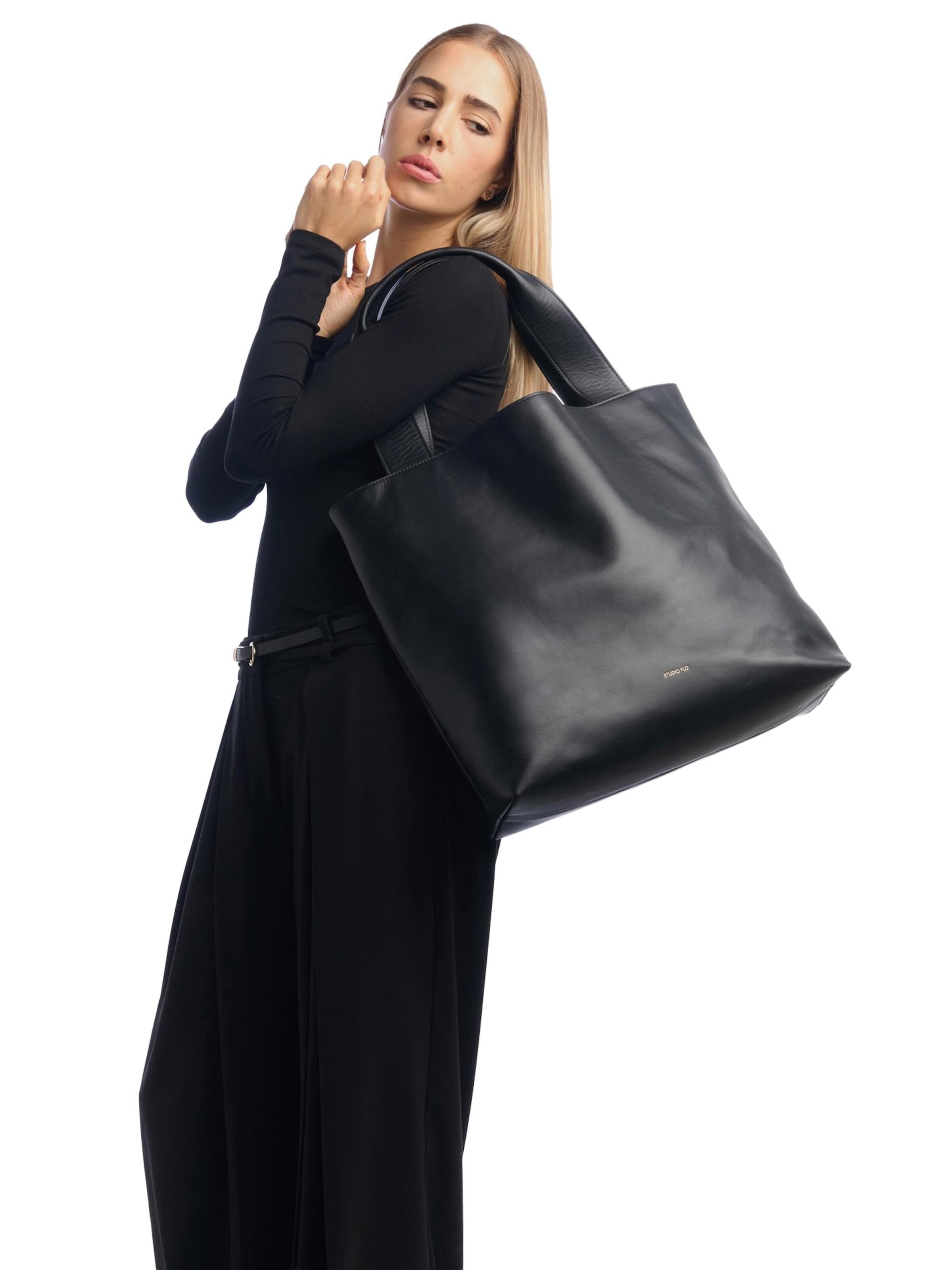 STUDIO FLO - Shopper 'URBAN TOTE - Made in Italy' en negro