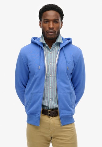 Veste de survêtement 'Essential' Superdry & Co en bleu : devant