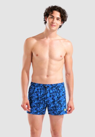 ARENA Шорти за плуване 'EVO BEACH X-SHORT ALLOVER' в синьо: отпред