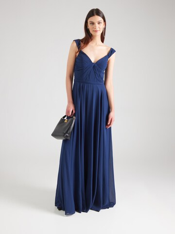 mascara Evening Dress in Blue: front