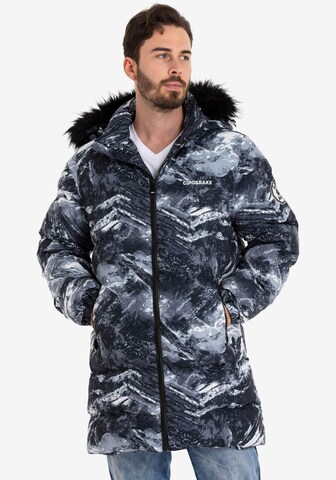 CIPO & BAXX Winter Jacket in Grey: front