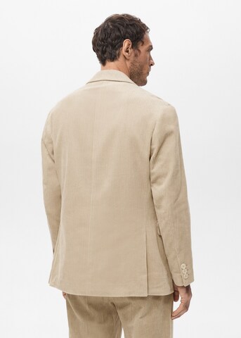 MANGO MAN Slim fit Business Blazer 'Portici' in Beige