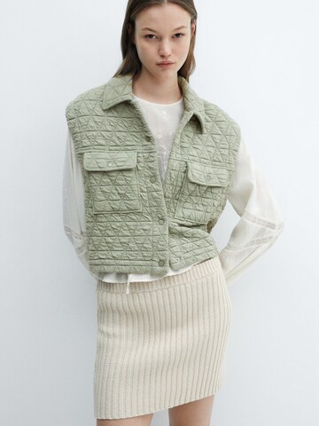 MANGO Vest 'Limba' in Green: front