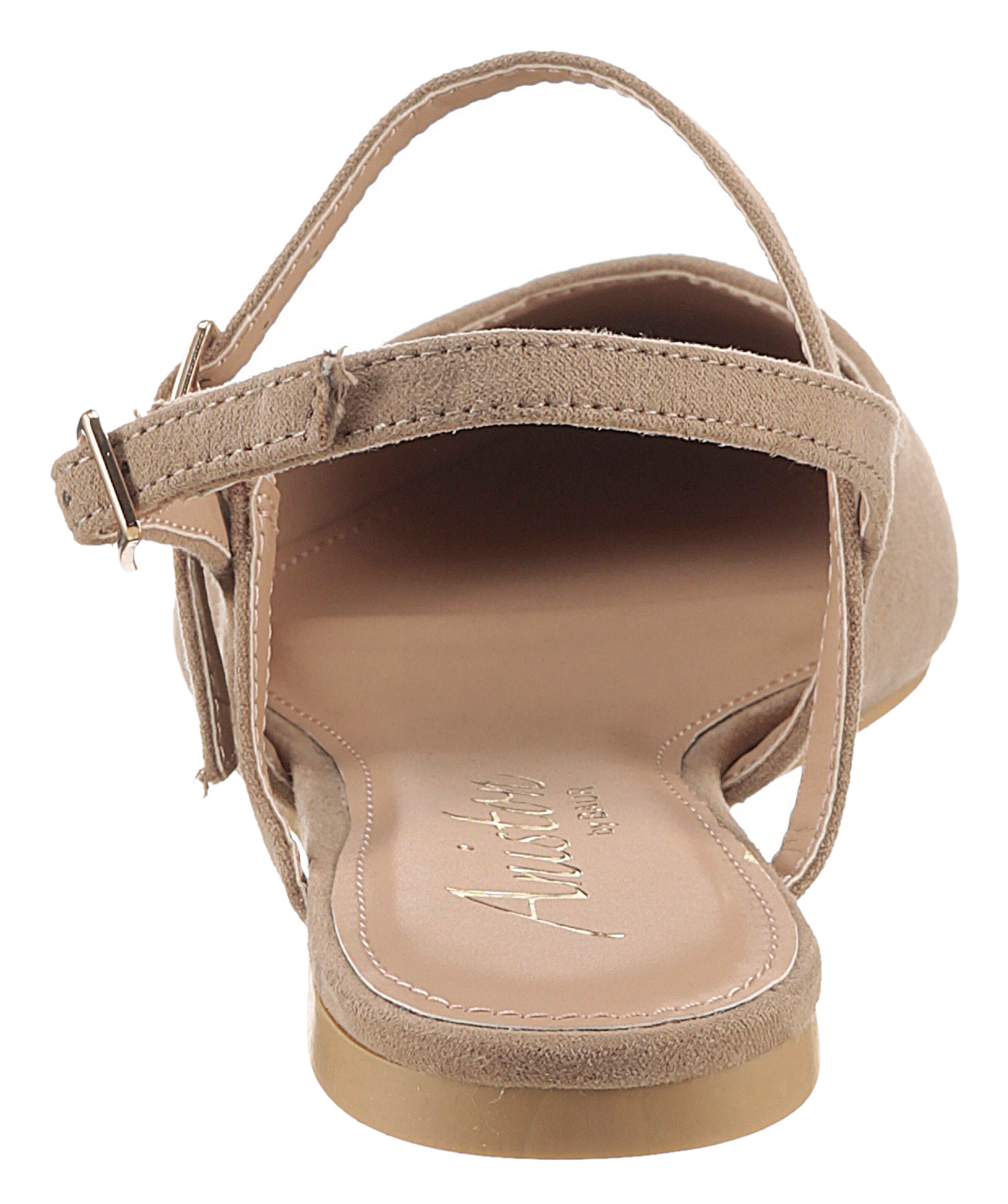 Aniston Ballet Flats with Strap in Grey