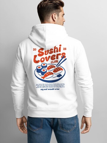 Neverless Sweatshirt 'Sushi Lovers' in Weiß