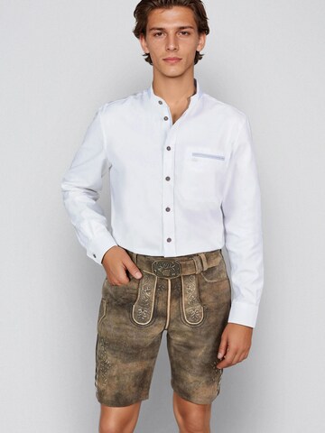 SPIETH & WENSKY Slim fit Klederdracht overhemd 'Haibach' in Wit: voorkant