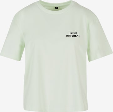 Urban Classics Shirt 'Think Everyday' in Grün: Vorderseite
