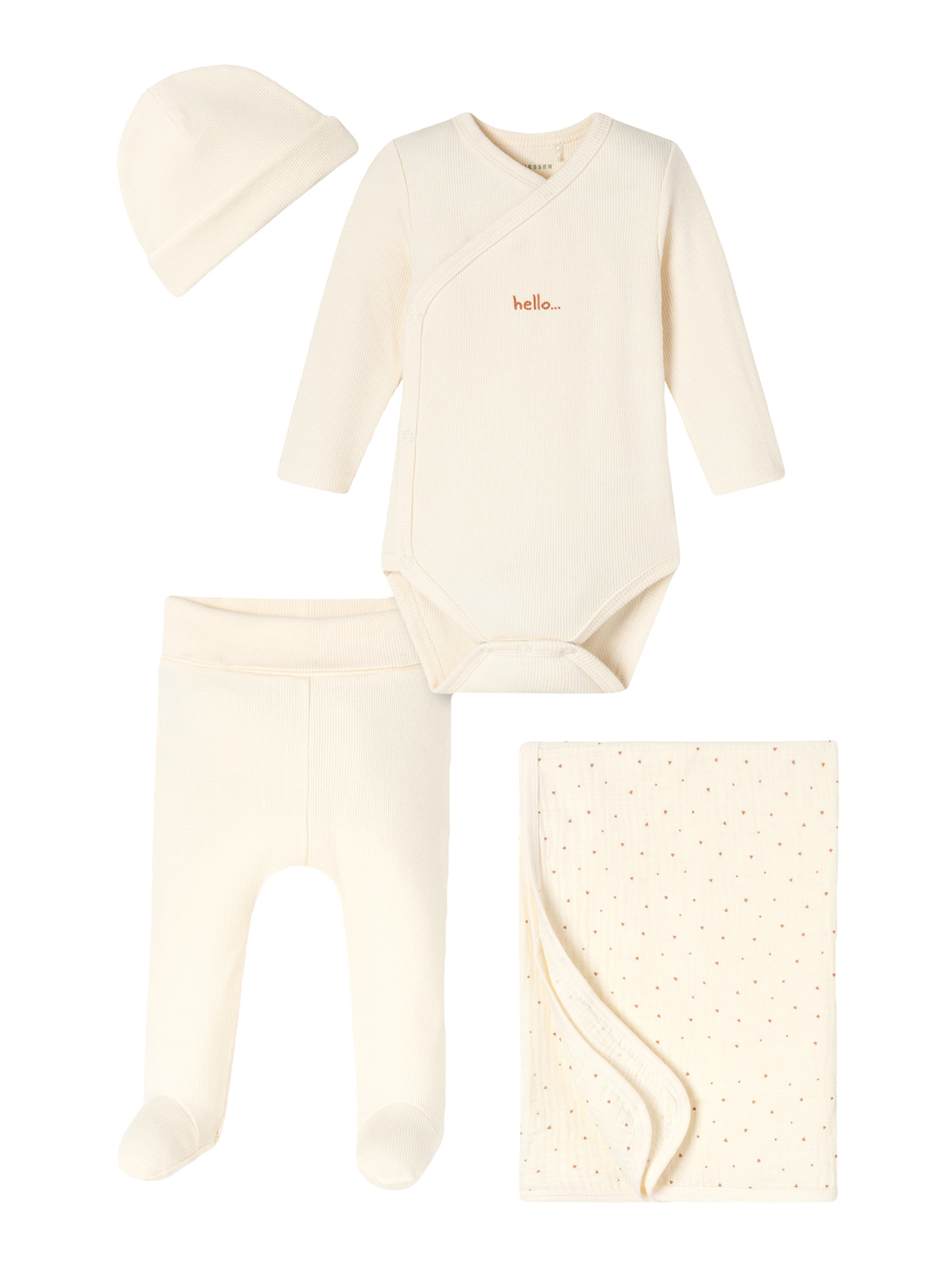 SCHIESSER Ondergoedset ' Newborn Set ' in Wit: voorkant