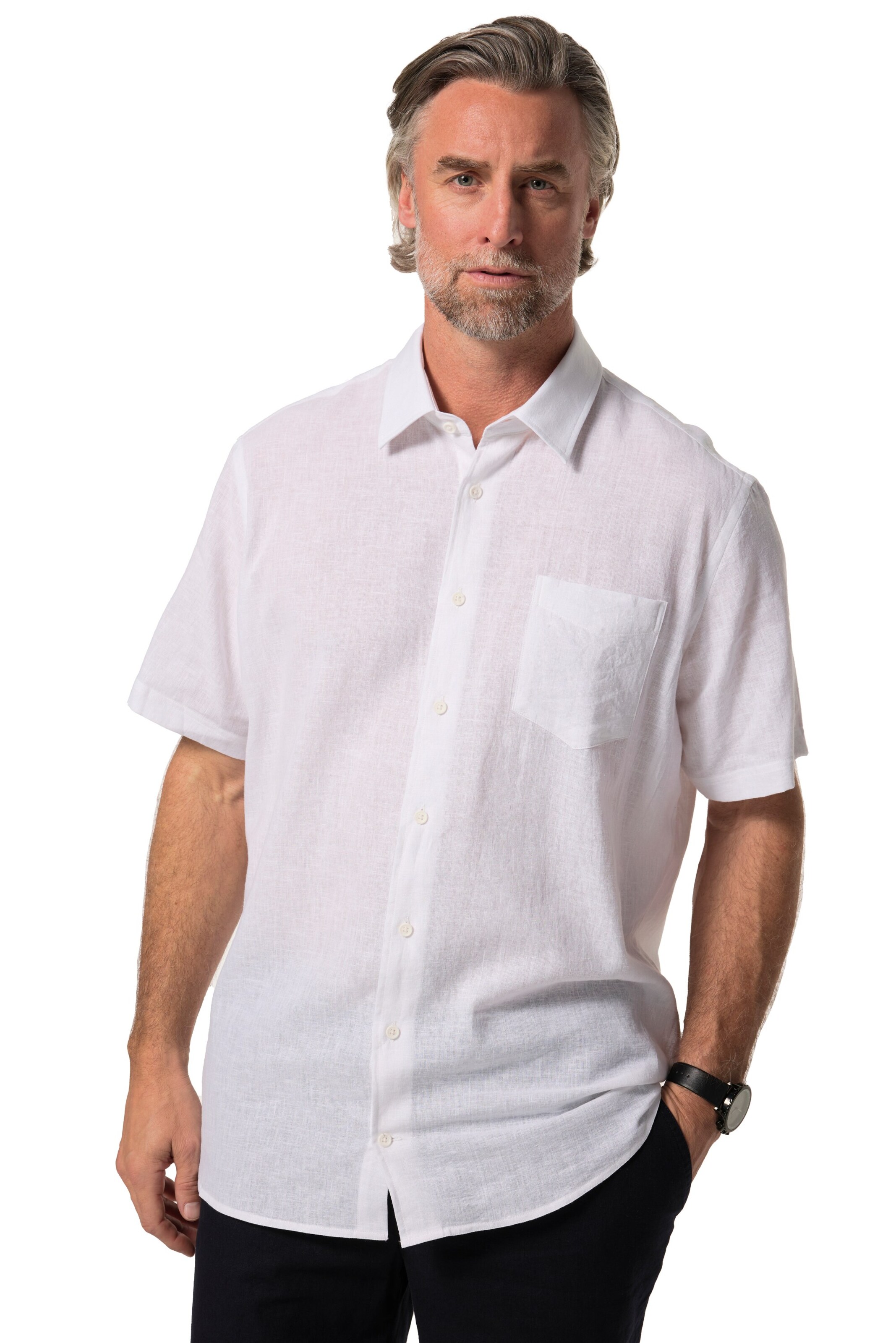 Boston Park Comfort fit Overhemd in Wit: voorkant