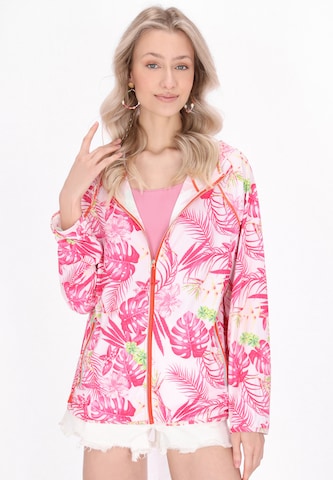 IZIA Tussenjas in Roze: voorkant