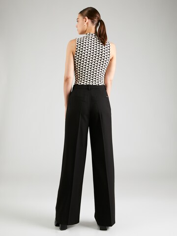 Wide Leg Pantalon à pince 'Rose ' SCOTCH & SODA en noir