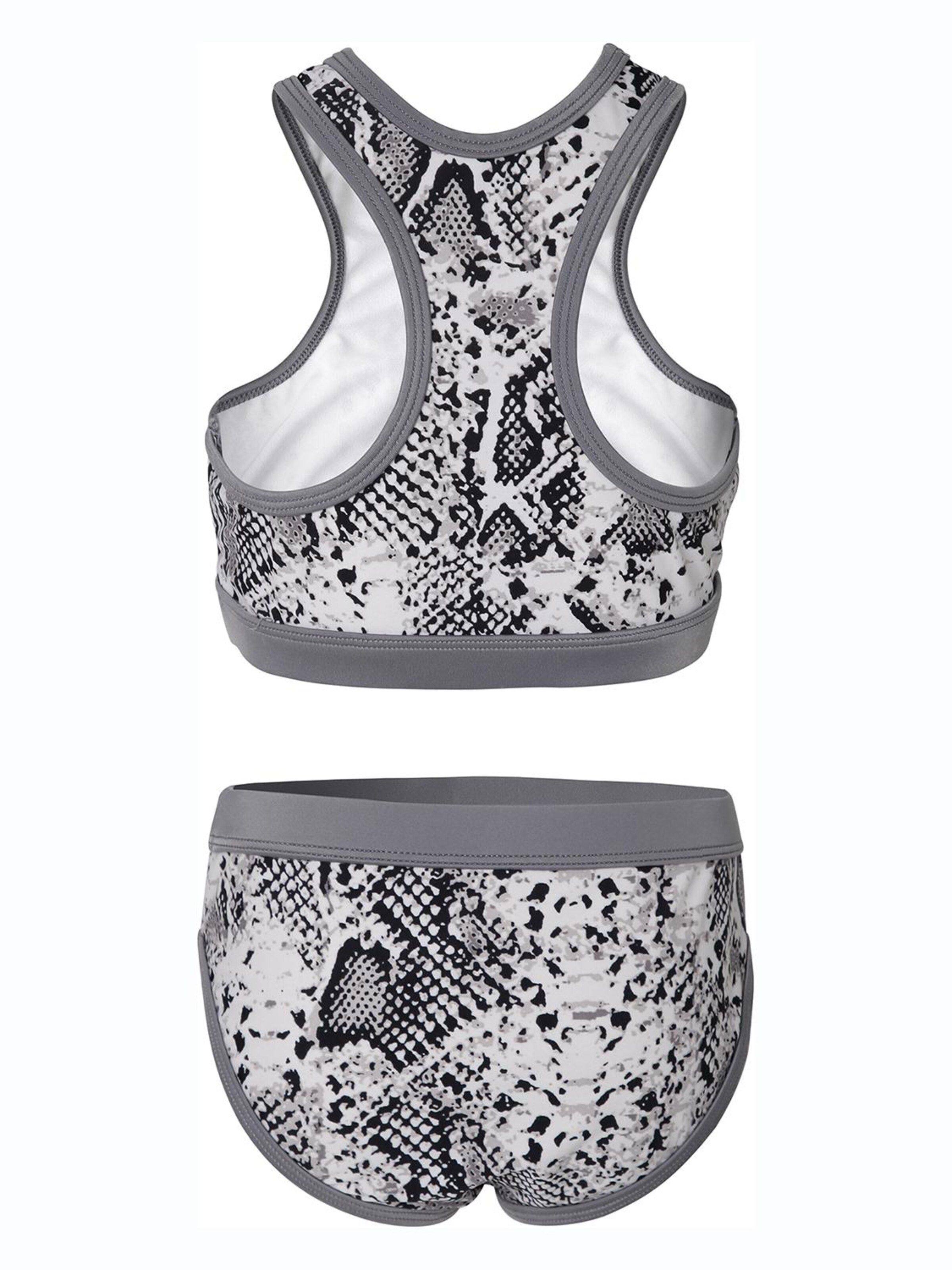La V High neck Bikini 'Basic' in Grijs