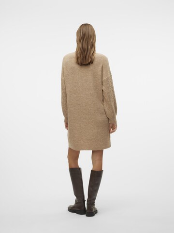 VERO MODA Strikkjole i brun