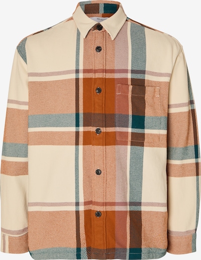 SELECTED HOMME Chaqueta de entretiempo en beige / marrón / marrón rojizo / petróleo, Vista del producto