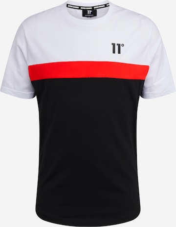 11 Degrees T-shirt i svart: framsida