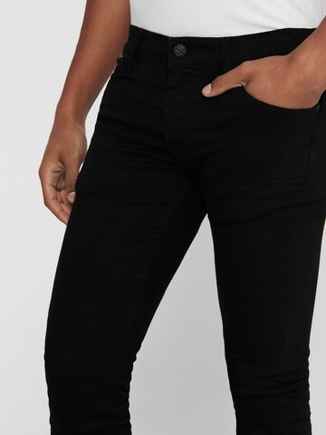 Skinny Jeans 'Loom' de la Only & Sons pe negru