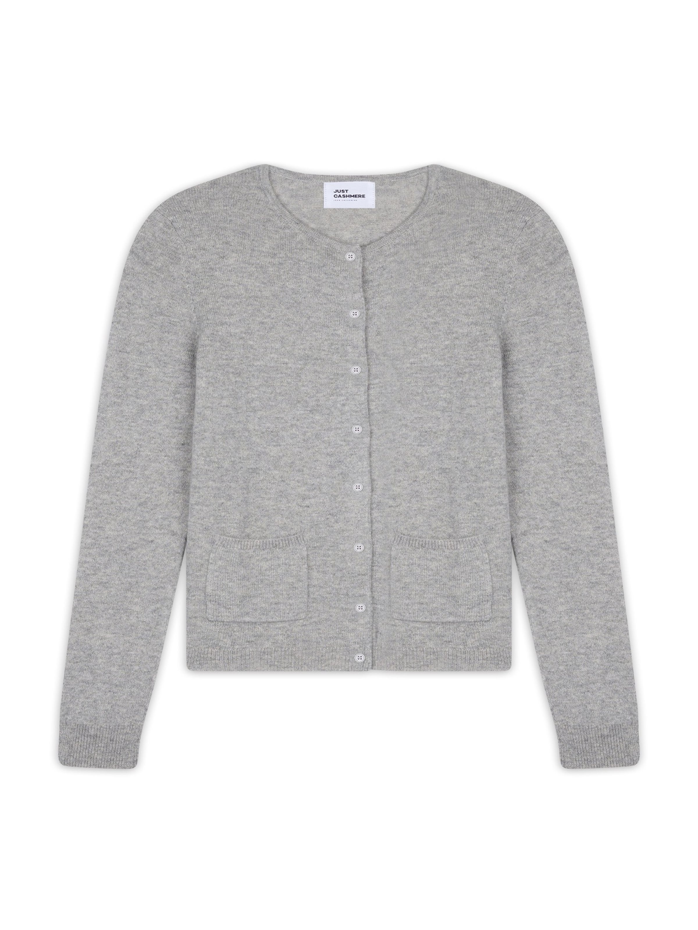 JUST CASHMERE Kampsun 'KATHARINE', värv hall: eest vaates