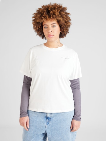 T-shirt Tommy Hilfiger Curve en blanc : devant