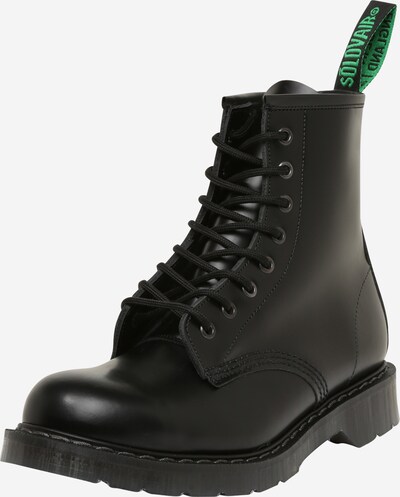 Solovair Botas com atacadores '8 Eye Derby' em preto, Vista do produto