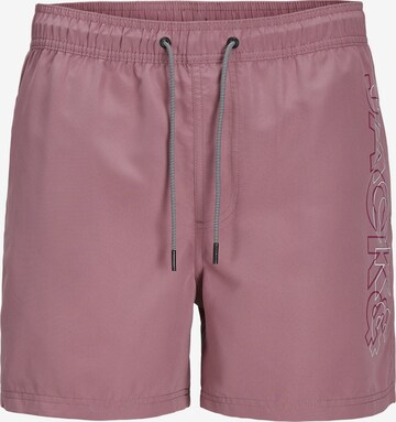 Pantaloncini da bagno 'FIJI' di JACK & JONES in rosa: frontale