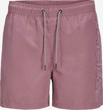 JACK & JONES Board Shorts 'FIJI' in Pink: front