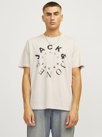 JACK & JONES Shirt 'JJWarrior' in Beige: front