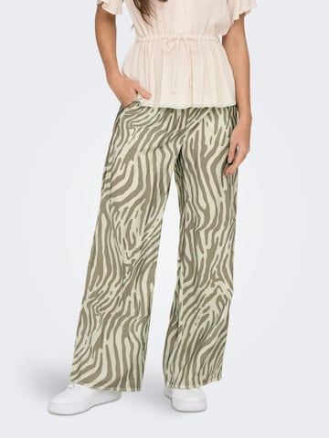 JDY Wide leg Broek 'Camille' in Beige: voorkant