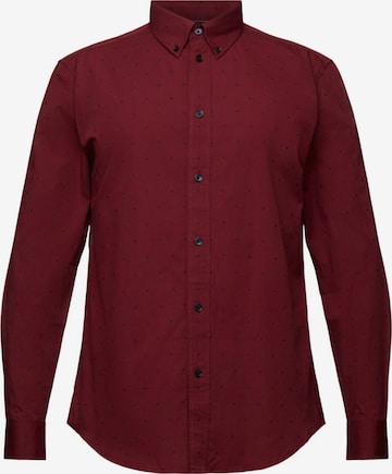 Coupe slim Chemise ESPRIT en rouge : devant