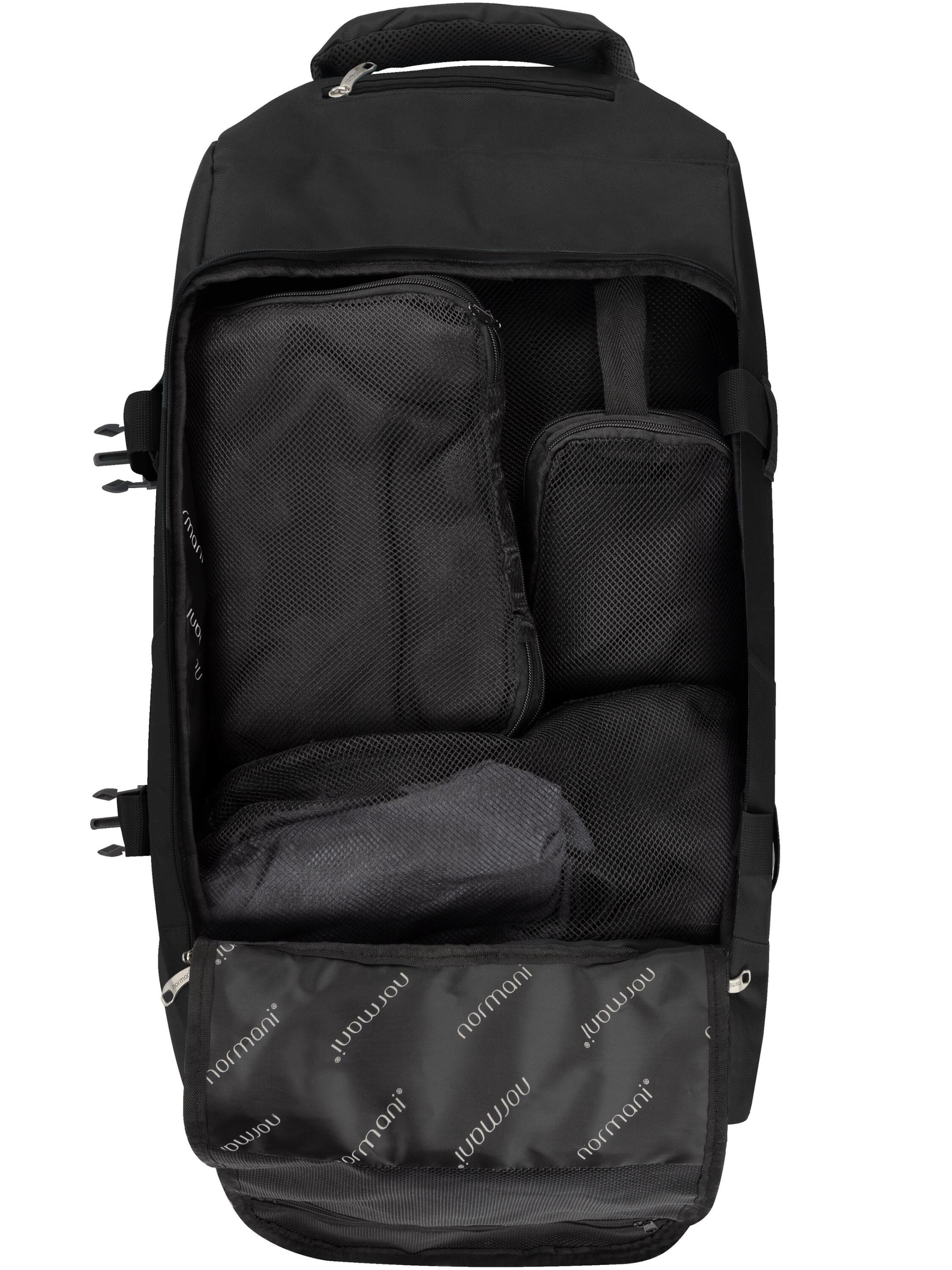 Sac de voyage normani en noir : devant